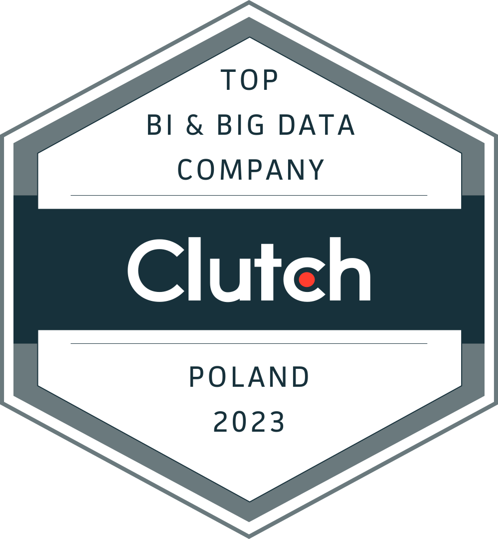 Odznaka wyróżniająca Clucth - Top Google BI & Big Data Poland 2023